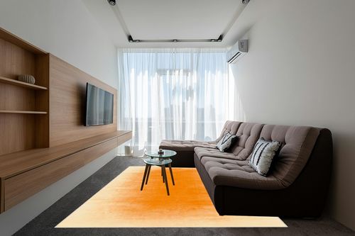 8x10 Area Rugs, Orange Rugs for Living Room Bedroom Girls, Contemporary Ombre Carpet Large Washable Rug Non-Slip Soft Nursery Rug for Playroom, Kid Room, Dining Room in Grey Living Room with Brown Couch