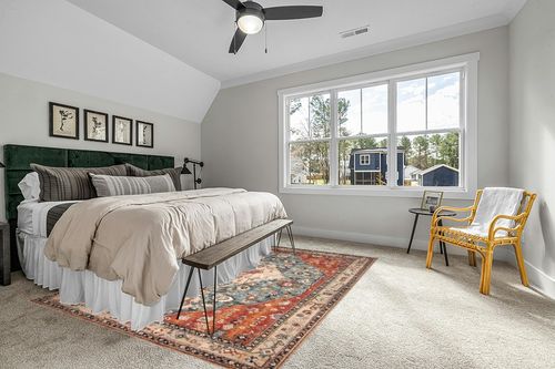 Lahome Boho Tribal Area Rug - 8x10 Large Living Room Area Rug for Bedroom Aesthetic, Washable Playroom Mat Vintage Soft Nursery Accent Carpet for Dining Family Room Foyer Apartment Den,Rust in Grey Traditional Bedroom with King Bed