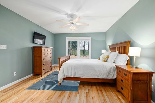 JONATHAN Y SCN104A-5 Nordby Geometric Arch Scandi Striped Indoor Area Rug, Contemporary, Coastal, Bohemian, Transitional for Bedroom,Kitchen,Living Room,Non Shedding,Easy-Washing, Blue, 5 X 8 in Teal and Orange Wood Bedroom