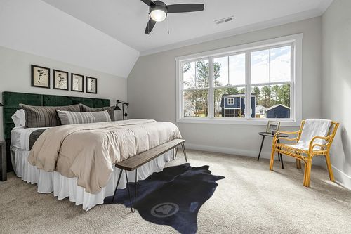 Sunshine Cowhides Genuine Black Cowhide Rug - Luxurious Cow Rug for Bedroom, Living Room, and Home Decor Enthusiasts - Masterpiece of Style and Functionality - XL 6x7-8ft (180x220cm) in Grey Traditional Bedroom with King Bed