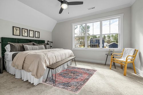 Roxstand 5x7 Area Rugs, Stain Resistant Machine Washable Area Rugs with Non-Slip Backing, Vintage Rugs for Bedroom, Living Room, Large Soft Low Pile Area Rug (Navy/Red, 5'x7') in Grey Traditional Bedroom with King Bed