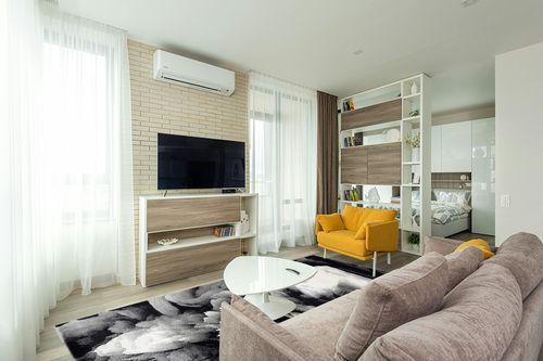 Abani Rugs Modern 7'9" x 10'2" Black & White Floral Swirl Area Rug - Contemporary Geometric 3D Rug, Arto Collection in Light Modern Living Room with TV