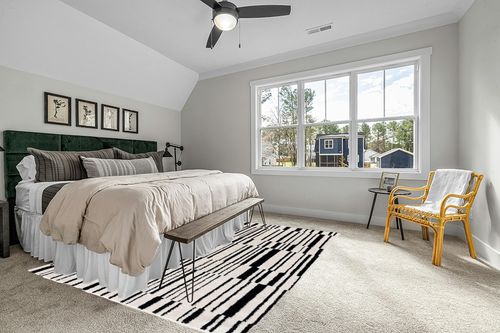 Hauteloom Deren Living Room, Bedroom Bohemian Shag Area Rug - Soft Shaggy Farmhouse - High Plush Pile - Black, White, Cream, Light Beige, Ivory - 7'10" x 10' in Grey Traditional Bedroom with King Bed