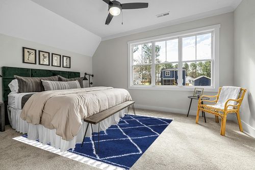 SUPERIOR Indoor Shag Area Rug with Tassels, Perfect for Bedroom, Kitchen, Laundry Room, Entryway, Office, Playroom, Fluffy Carpet Cover, Modern Boho Geometric Diamonds, 8' x 10', Cream-Blue in Grey Traditional Bedroom with King Bed