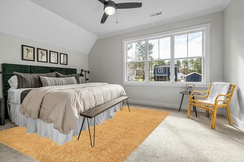 Belleza Shag Area Rug in Grey Traditional Bedroom with King Bed