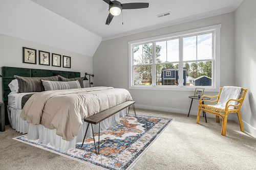 8x10 Area Rugs for Living Room Bedroom: Large Washable Rug with Non-Slip Backing Non-Shedding Stain Resistant, Boho Floral Large Carpet for Dining Room Nursery Home Office Indoor Blue/Orange in Grey Traditional Bedroom with King Bed