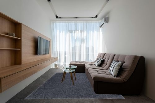 Super Soft Plush Large Rug in Grey Living Room with Brown Couch