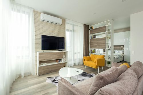 NEOCOZY Exquisite Cowhide Rug, 5.2 x 6.2 ft Faux Cowhide Rug for Living Room Bedroom, Cow Print Rug for Wall,Cow Rugs for Camping picnics, Non-Slip, Cute cowhine Animal Print Floor Rug, Grey White in Light Modern Living Room with TV