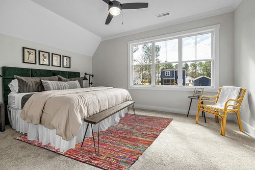Cotton Multi Chindi Hand Woven Rugs THE BEER VALLEY in Grey Traditional Bedroom with King Bed