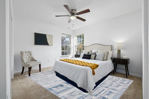 LUXE WEAVERS Modern Geometric Blue 8x10 Area Rug, Blue and Gray Abstract Shapes Carpet for Living Room and Bedroom in White and Yellow Modern Bedroom