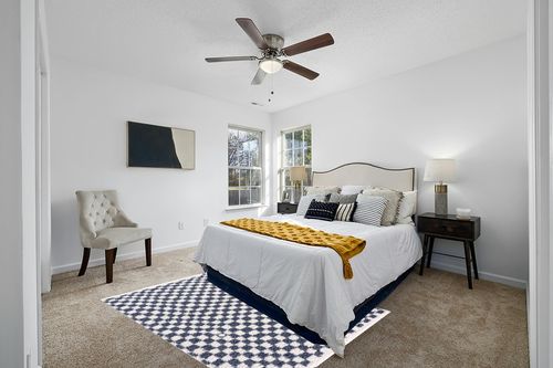 Hauteloom Kieu Checkered Shag Bedroom Living Room Area Rug - High Pile - Shaggy Plush Modern Soft Carpet - Blue, White - 5'3" x 7' in White and Yellow Modern Bedroom