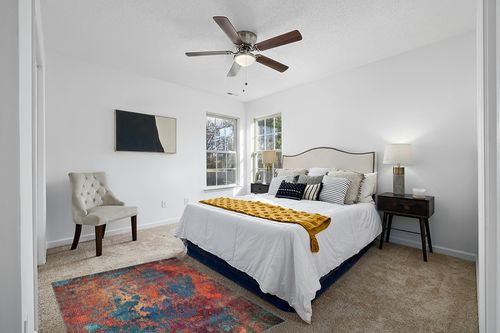 Nourison Celestial Red/Blue Atlantic 3'11" x 5'11" Area Rug, Contemporary, Abstract, Easy -Cleaning, Non Shedding, Bed Room, Living Room, Dining Room, Kitchen, (4' x 6') in White and Yellow Modern Bedroom