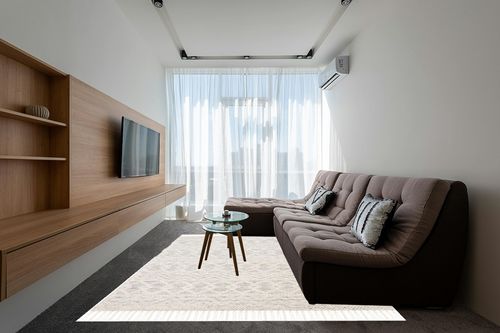 SAFAVIEH Natura Collection Area Rug - 8' x 10', Ivory & Black, Handmade Boho Fringe Wool, Ideal for High Traffic Areas in Living Room, Bedroom (NAT353A) in Grey Living Room with Brown Couch