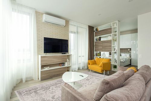 ‎Ivory/Silver ‎Traditional ‎Non Slip ‎Living Room ‎Area Rug in Light Modern Living Room with TV