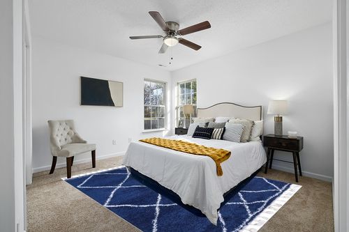 SUPERIOR Indoor Shag Area Rug with Tassels, Perfect for Bedroom, Kitchen, Laundry Room, Entryway, Office, Playroom, Fluffy Carpet Cover, Modern Boho Geometric Diamonds, 8' x 10', Cream-Blue in White and Yellow Modern Bedroom