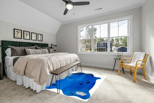Appaloosa Cowhides Color Dyed Collection (Vibrant Blue) in Grey Traditional Bedroom with King Bed