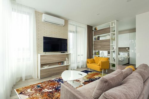 LUXE WEAVERS Modern Multicolor 1636 Mandala 8x10 Area Rug, Contemporary Bohemian Bedroom Carpet in Light Modern Living Room with TV