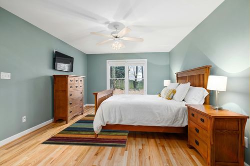 Mohawk Home Rainbow Stripe 5' x 8' Area Rug - Multicolor - Perfect for Living Room, Dining Room, Office in Teal and Orange Wood Bedroom