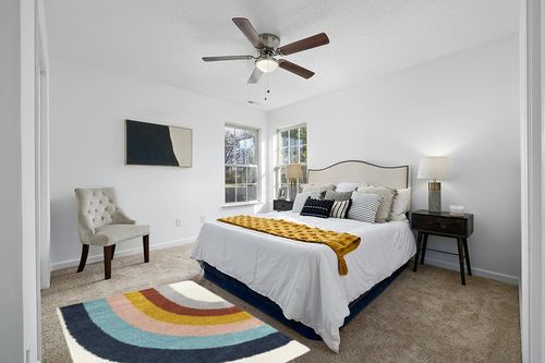 Sebuh Rainbow Area Rug Ebern Designs Rug Size: Rectangle 3'11" x 5'7" in White and Yellow Modern Bedroom