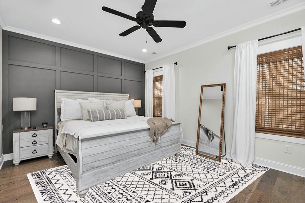 See Black And White Farmhouse Rugs In Your Room Safavieh Ivory/Black Bohemian Distressed Rectangular Area Rug in Modern transitional bedroom