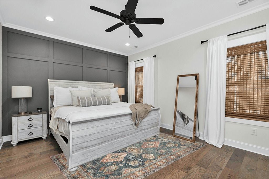 View Blue Bedroom Rugs In Your Room Loloi II Sea Rust Rectangular Polyester Traditional Area Rug in Modern transitional bedroom