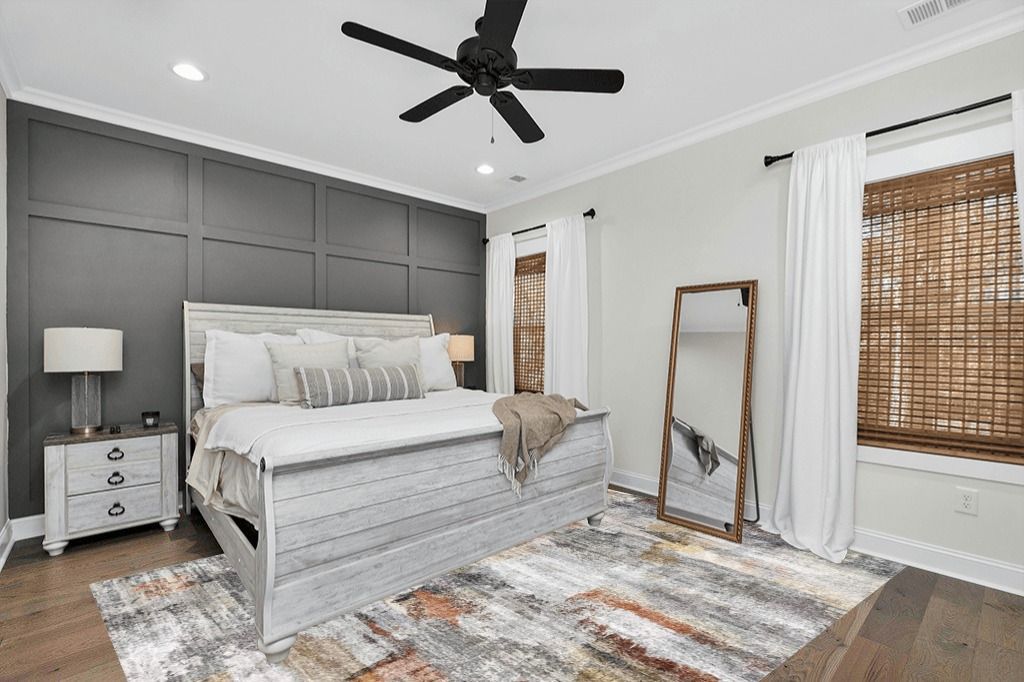 Grey Farmhouse Rugs VivoRug Colorful Abstract Modern Rectangular Area Rug in Modern transitional bedroom