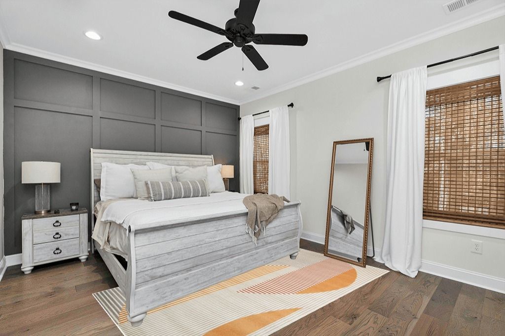 Grey Farmhouse Rugs Rehert Contemporary Yellow Striped Geometric Area Rug in Modern transitional bedroom