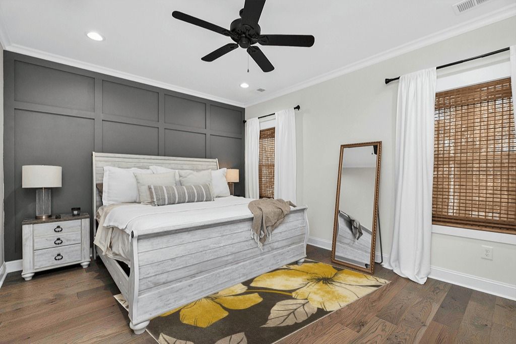 Rug Visualizer For Your 5x7 Yellow Area Rug Floral Bliss Rectangular Area Rug in Modern transitional bedroom