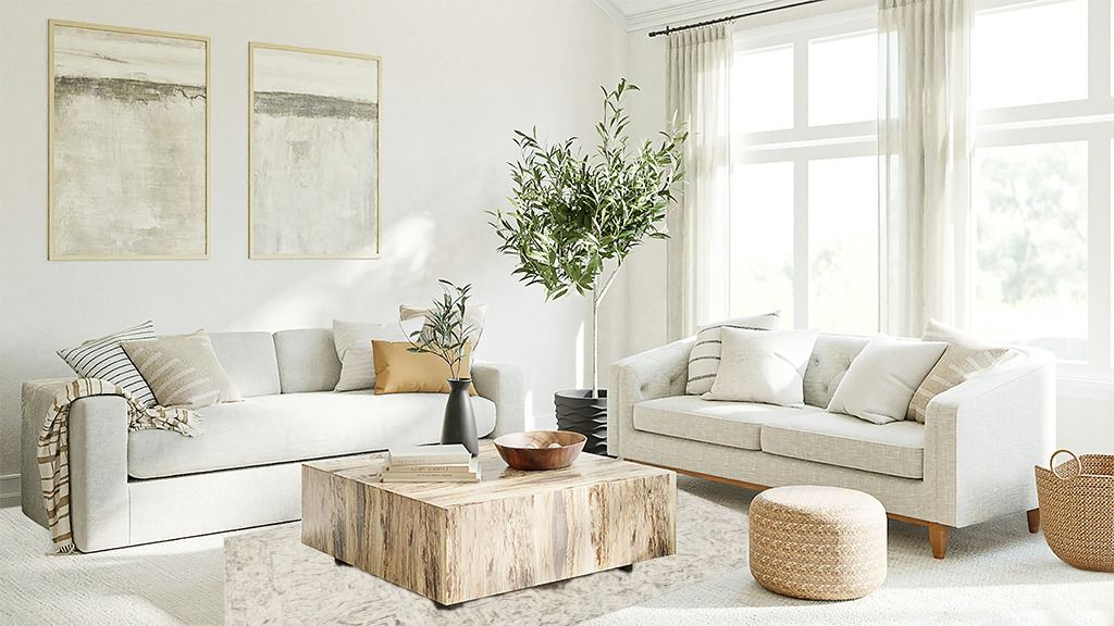 Grey Farmhouse Rugs Contemporary Neutral Wool Area Rug in Living room