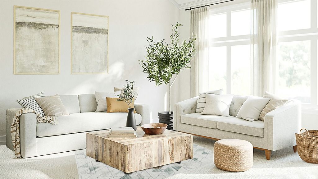 Green Farmhouse Rugs GlowSol Boho Geometric Green Rectangular Area Rug in Living room