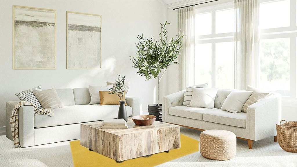 Rug Visualizer For Your 5x7 Yellow Area Rug Contemporary Power Loomed Yellow Polypropylene Outdoor/Indoor Area Rug in Living room