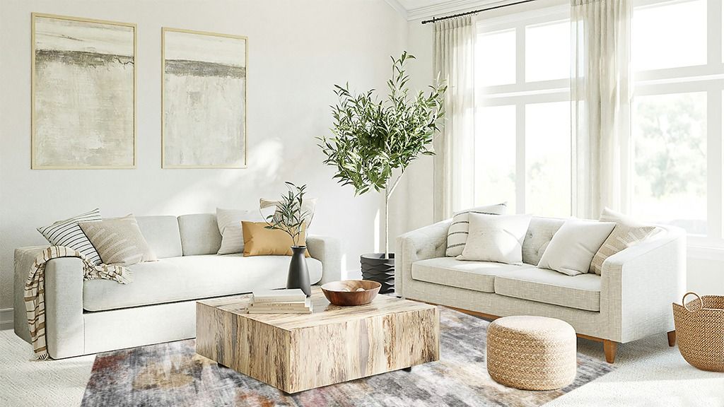 Grey Farmhouse Rugs VivoRug Colorful Abstract Modern Rectangular Area Rug in Living room