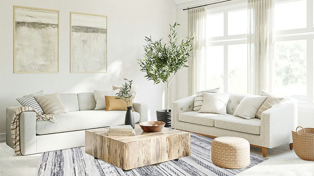 Grey Farmhouse Rugs 8x10 Washable Large Soft Neutral Boho Moroccan Bohemian Farmhouse Rug in Living room