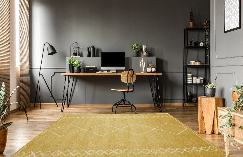 Yellow Farmhouse Rugs Luxe Weavers Moroccan Yellow Abstract Area Rug in Home office