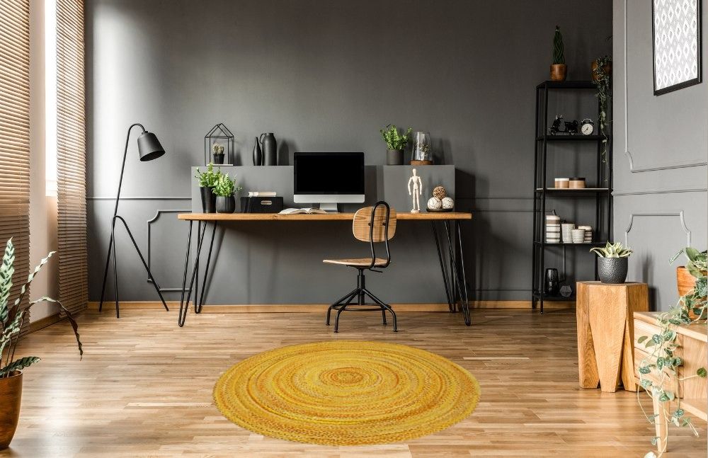 Yellow Farmhouse Rugs Safavieh Transitional Gold Braided Round Area Rug in Home office