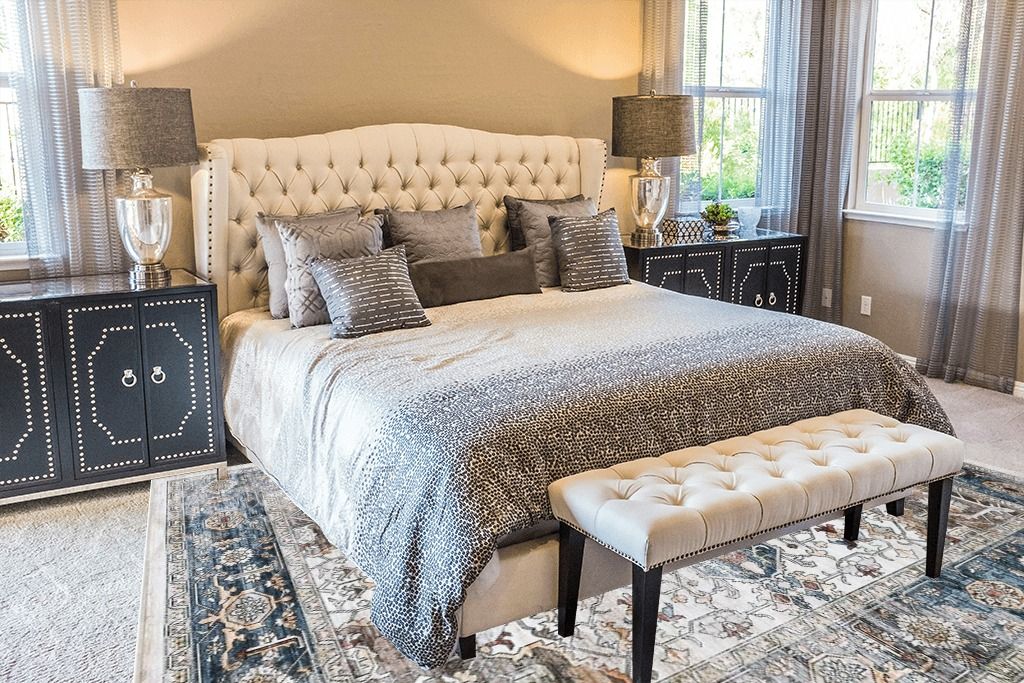 View Blue Bedroom Rugs In Your Room "Oriannal Vintage Floral Blue Multi Rectangular Area Rug - 9'x12'" in Boho Bedroom