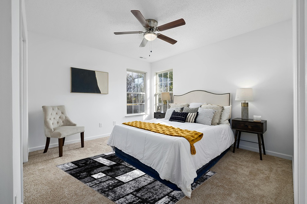 Luxe Weavers Geometric Squares Gray 5x7 Modern Abstract Area Rug, Colorblock Premium Carpet Non Shedding in White and Yellow Modern Bedroom