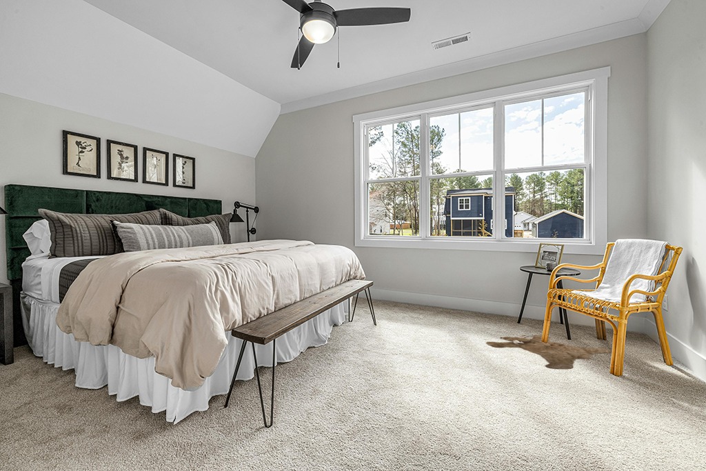 Bear rug ideas in Grey Traditional Bedroom with King Bed