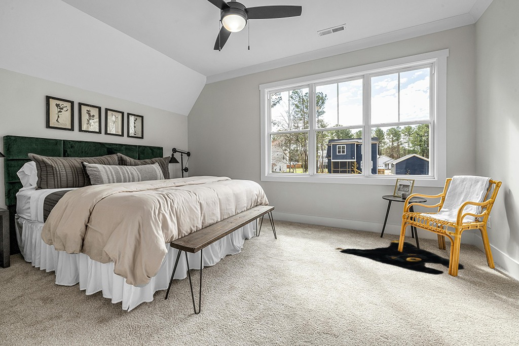 Bear rug ideas in Grey Traditional Bedroom with King Bed