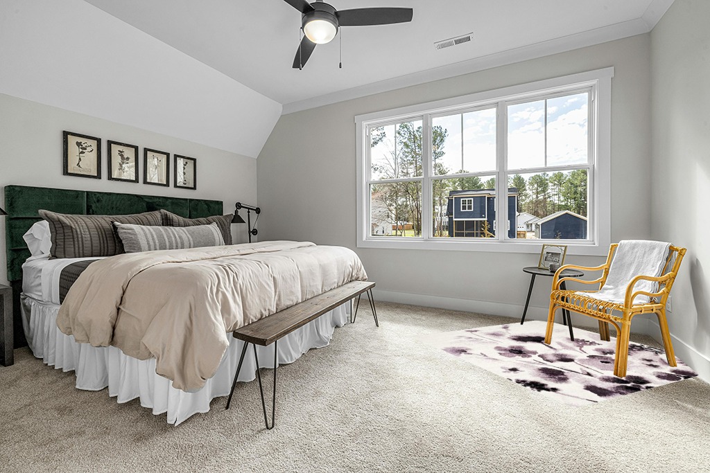 SAFAVIEH Adirondack Collection 6' Square Ivory / Purple ADR127L Floral Watercolor Non-Shedding Living Room Bedroom Dining Home Office Area Rug in Grey Traditional Bedroom with King Bed