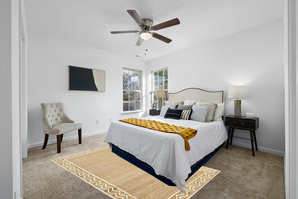 Erin Gates Orchard Border 5' x 8' Area Rugs with Natural ORCHAORC-1NAT5080 in White and Yellow Modern Bedroom