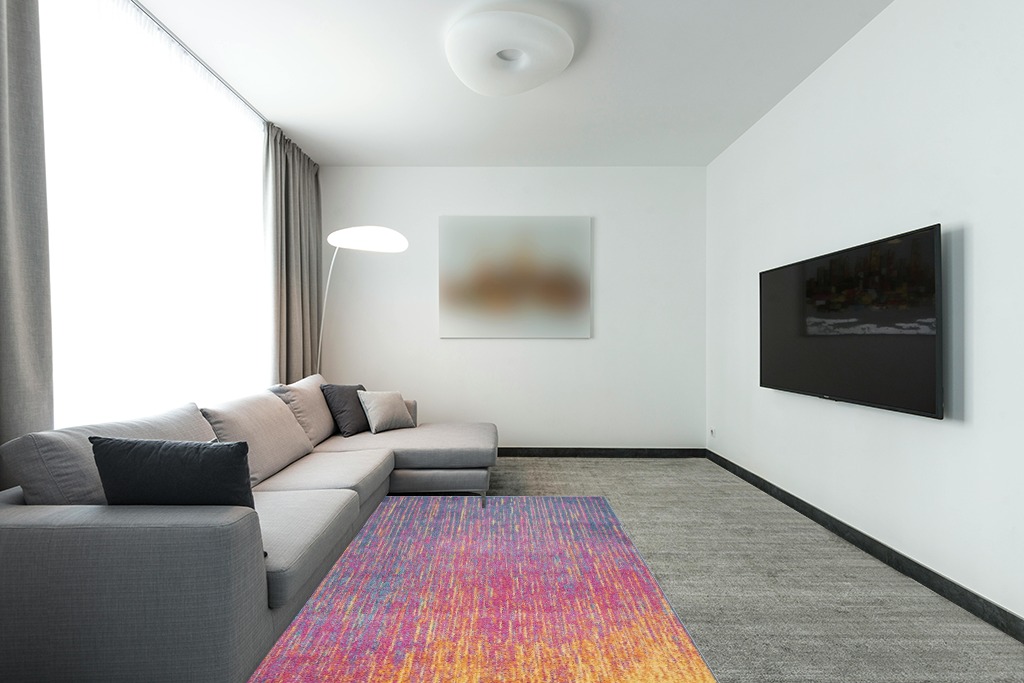 Christmas rug ideas in Modern Living Room with Grey Couch