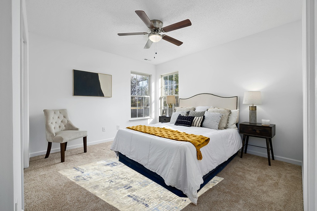 Home Dynamix Melrose Lorenzo Area Rug, 5x7, Gray/Blue in White and Yellow Modern Bedroom